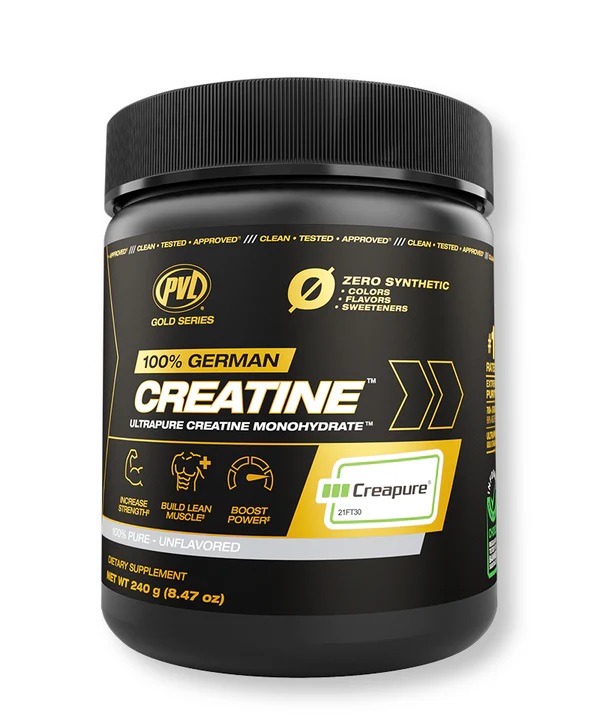 کراتین مونوهیدرات بدون طعم پی وی ال 240 گرم creatine pvl 240gr gold - SAYRO FIT