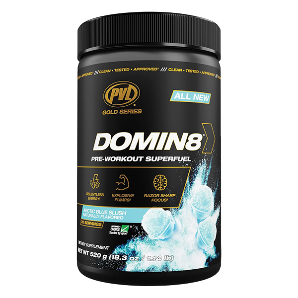 پری ورک اوت دامون 8 پی وی ال PVL Domin8 Pre Workout - SAYRO FIT