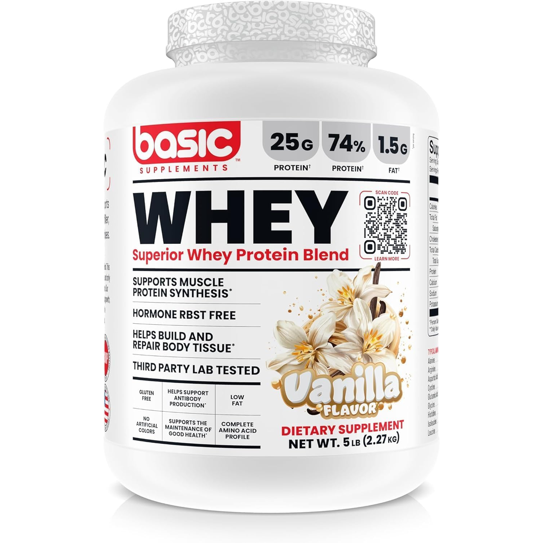 پودر پروتئین وی بیسیک اصل Basic Whey 2.27kg - SAYRO FIT